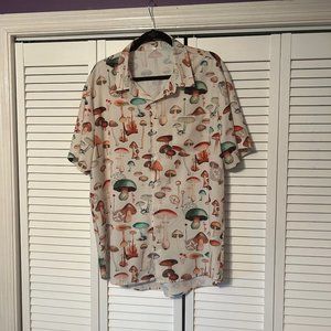 Mushroom Shirt!! Short sleeved, lightweight, XL